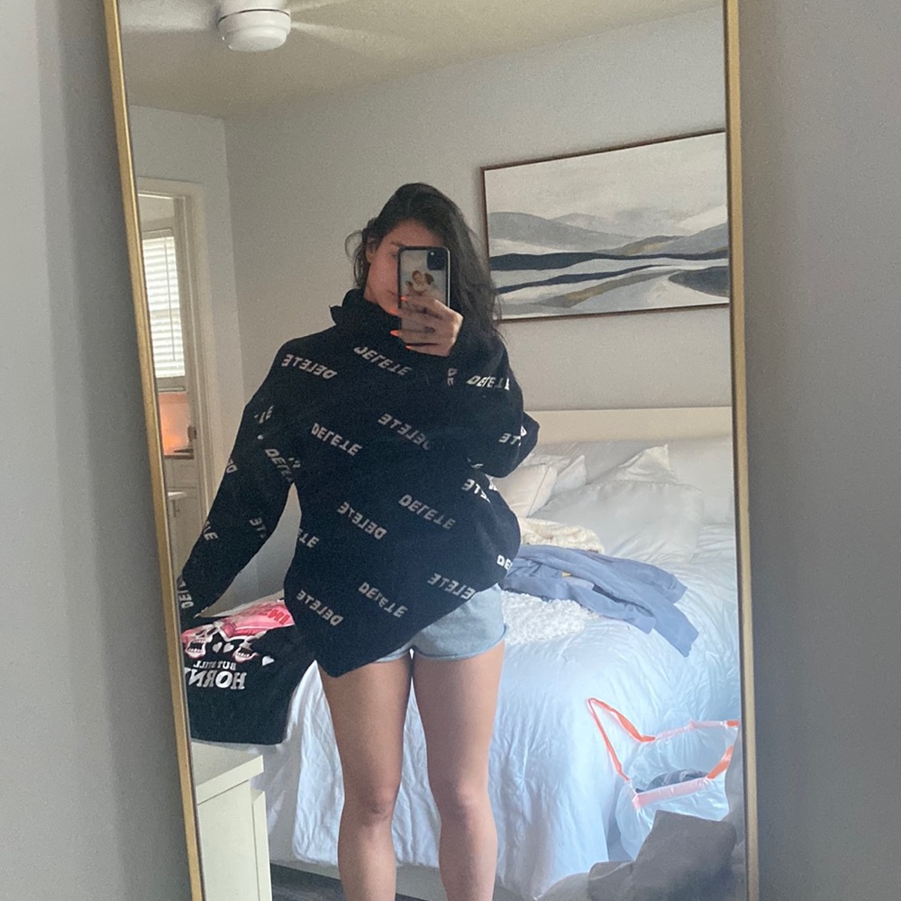 Black turtle neck sweater